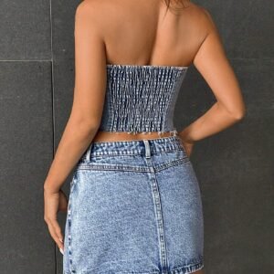 SHEIN EZwear BustierTop jupe jean