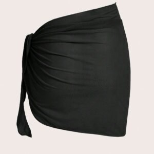 SHEIN Swim Paréo unicolore ruché