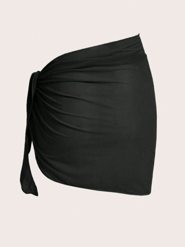 SHEIN Swim Paréo unicolore ruché – Image 2