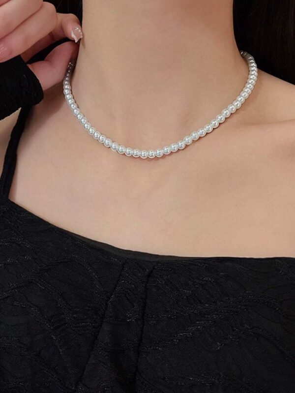 1 pièce Collier style vintage avec perles factices – Image 3