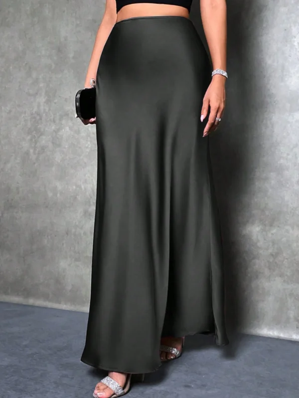 Glamine JupeTaille haute satin unie