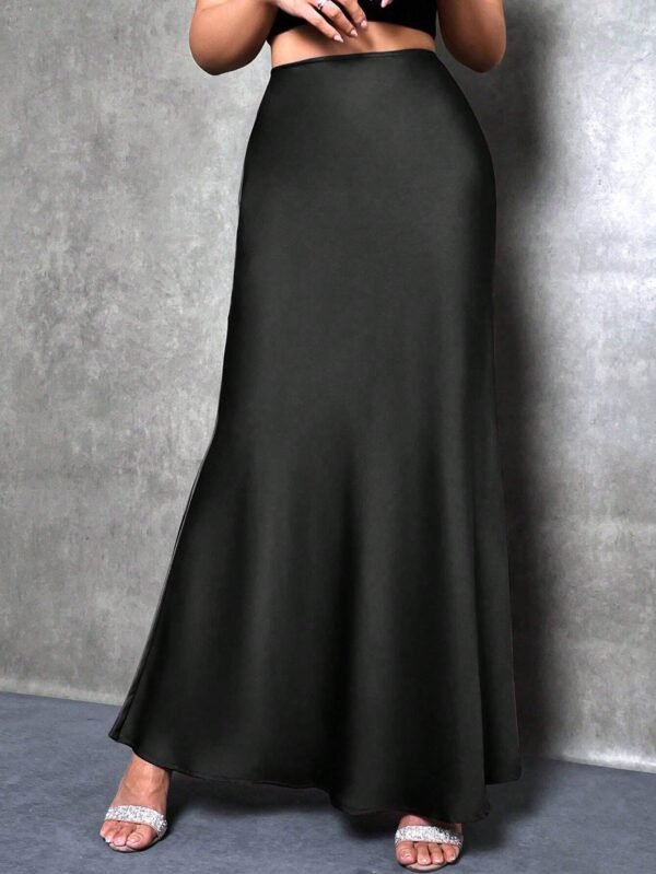 Glamine JupeTaille haute satin unie – Image 5