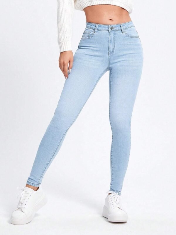 SHEIN Essnce Jean skinny à poche – Image 2
