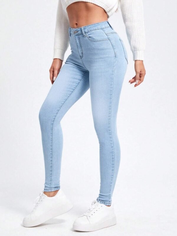 SHEIN Essnce Jean skinny à poche – Image 4