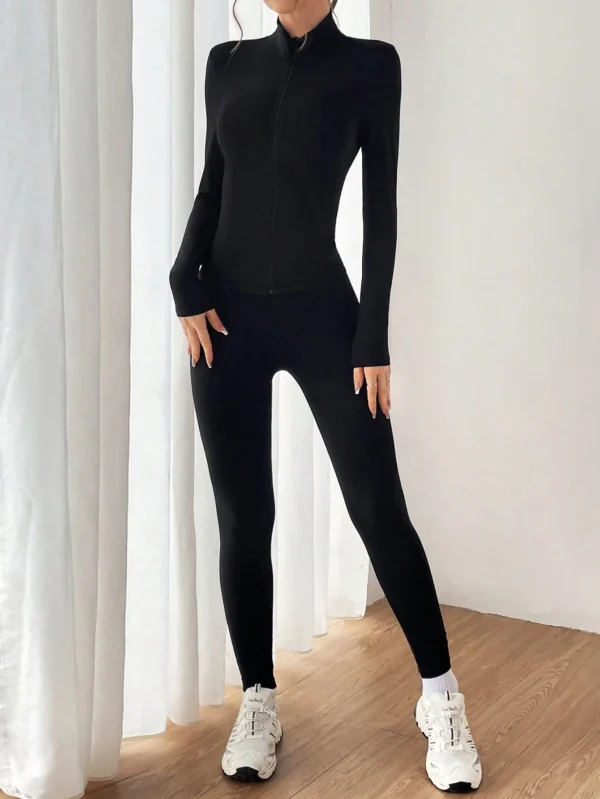 SHEIN EZwear Ensemble sport veste leggings – Image 3