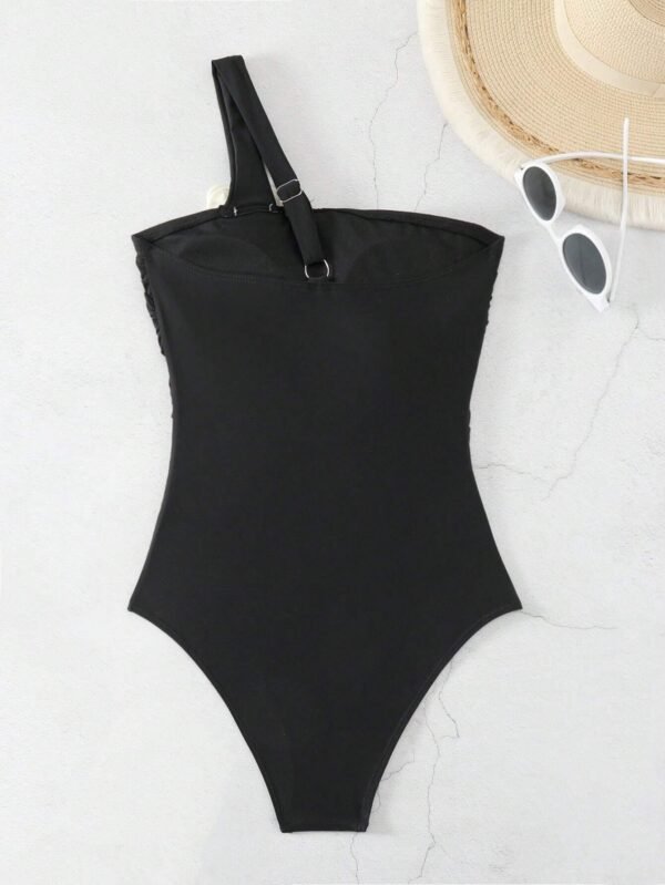 SHEIN Swim Maillot bain une épaule fleurs – Image 4