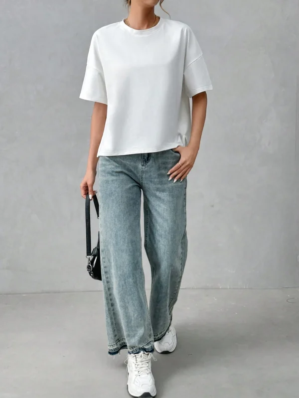 SHEIN EssnceT-shirt Basique Minimaliste – Image 3