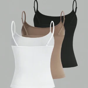 SHEIN EZwear 3 pièces/set Débardeurs slim et casual pour femmes, été