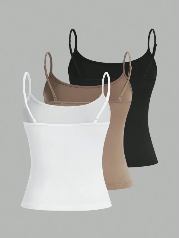SHEIN EZwear 3 pièces/set Débardeurs slim et casual pour femmes, été – Image 2