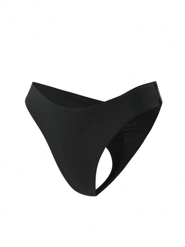 Swim Basics BasDe Bikini uni avec plis – Image 4