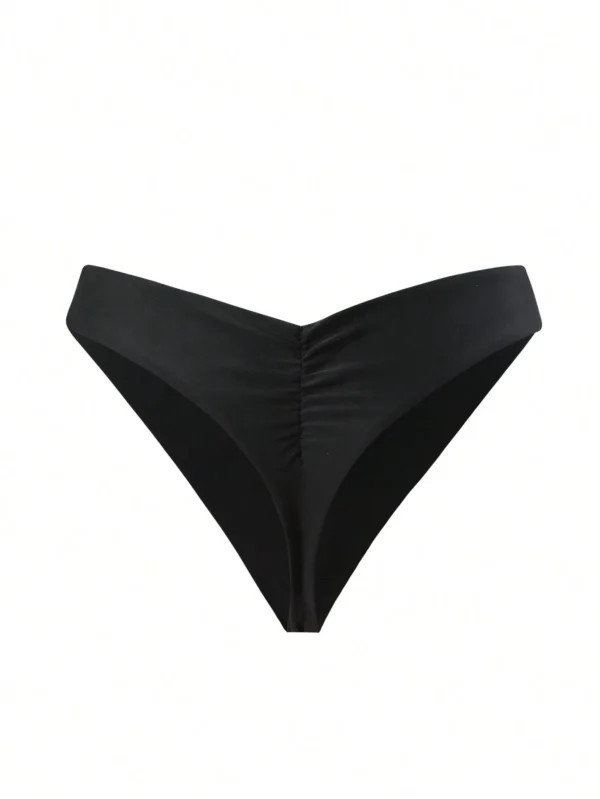 Swim Basics BasDe Bikini uni avec plis – Image 6