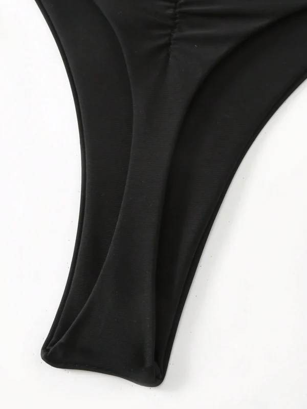 Swim Basics BasDe Bikini uni avec plis – Image 7