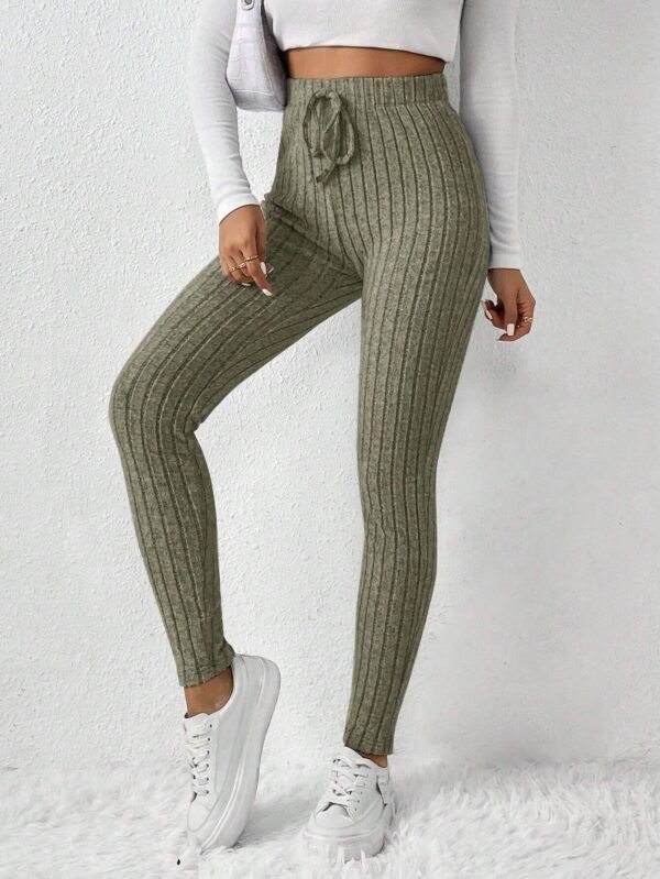 SHEIN Frenchy LeggingsTaille élastique uni – Image 3
