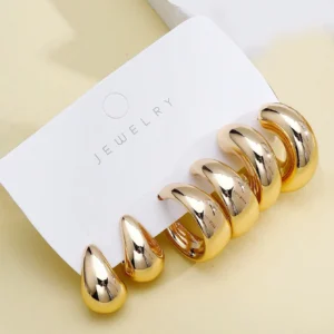 Ensemble De 6 Boucles D’oreilles En Forme De C