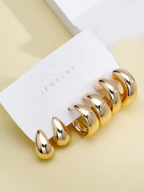 Ensemble De 6 Boucles D'oreilles En Forme De C