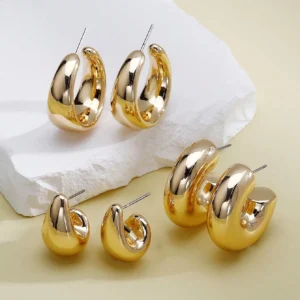 Ensemble De 6 Boucles D’oreilles En Forme De C