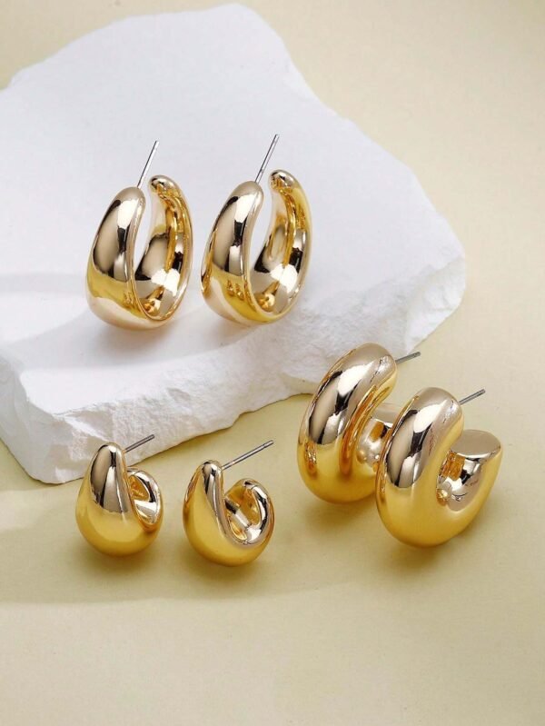 Ensemble De 6 Boucles D'oreilles En Forme De C – Image 10