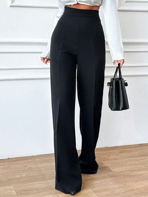 SHEIN Pantalon LargeDécontracté Uni
