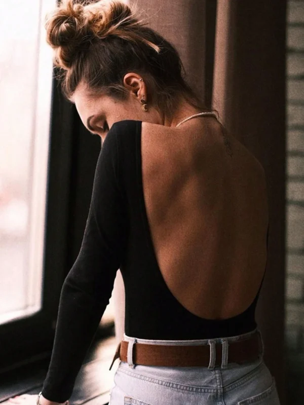 INAWLY Body sansDos couleur unie – Image 4