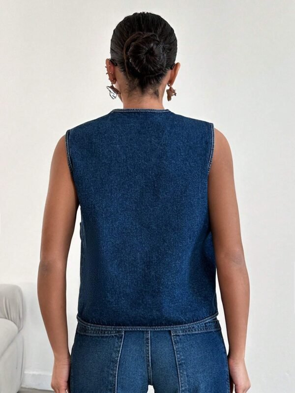 CottnlineDébardeurDenim femmeDécolleté V – Image 2