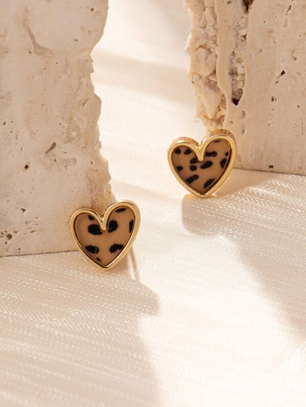 1 paire de boucles d'oreilles forme de cœur