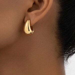 2 Pièces Boucles D’oreilles Forme De Goutte D’eau