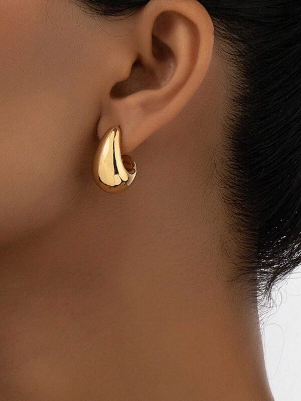 2 Pièces Boucles D'oreilles Forme De Goutte D'eau