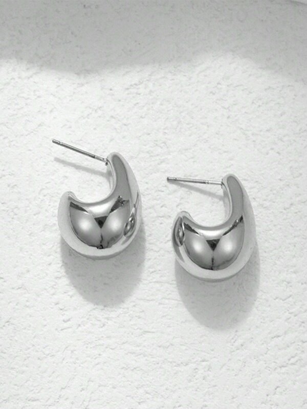 2 Pièces Boucles D'oreilles Forme De Goutte D'eau – Image 5