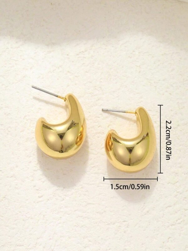 2 Pièces Boucles D'oreilles Forme De Goutte D'eau – Image 8
