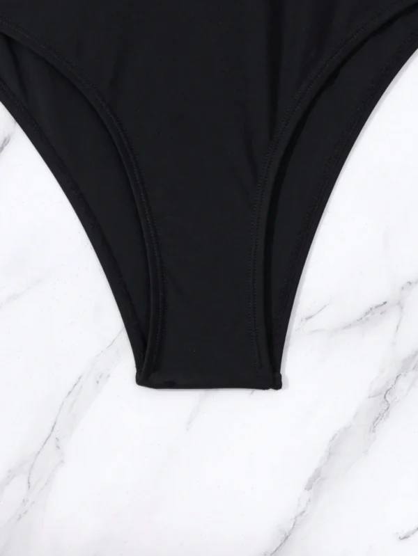 SHEIN Swim Maillot bain col V maille halter – Image 7