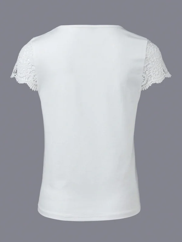 SHEIN LUNET-shirt EnDentelle Patchwork – Image 2