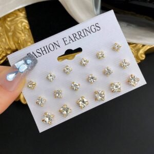 Ensemble De 18 Boucles D’oreilles Simples