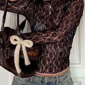 Top manches longues sexy floralDentelle