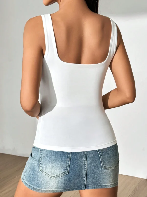 SHEIN MOOSTA Débardeur Décontracté, Unie – Image 2