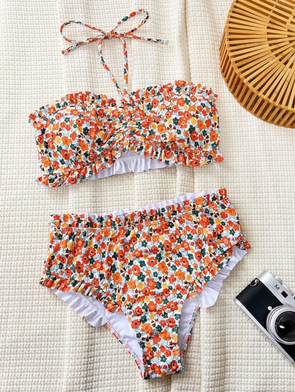 Ensemble  Bikini sans bretelles floral – Image 4
