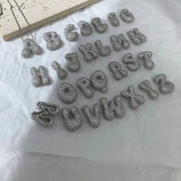 collier à bulles micro-incrustées avec 26 lettres – Image 4