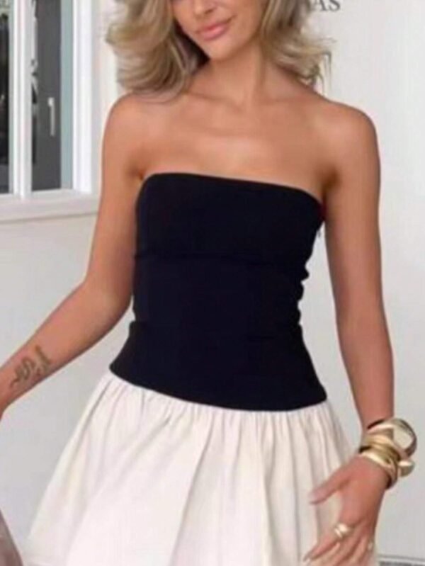 INAWLYTop sans bretelles ajusté uni – Image 3