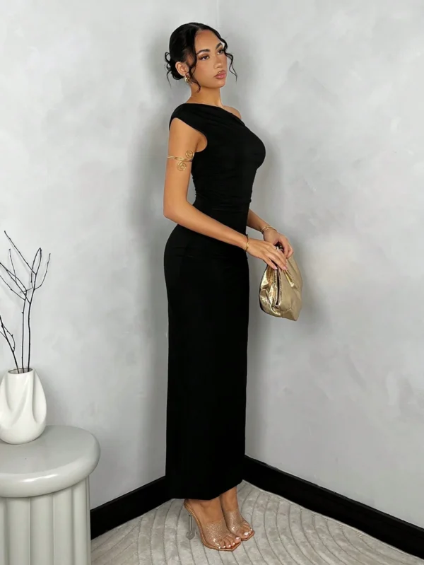 SHEIN BAE Robe moulante d'été asymétrique – Image 3
