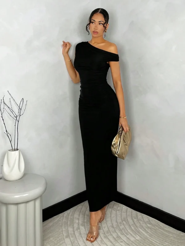 SHEIN BAE Robe moulante d'été asymétrique – Image 4