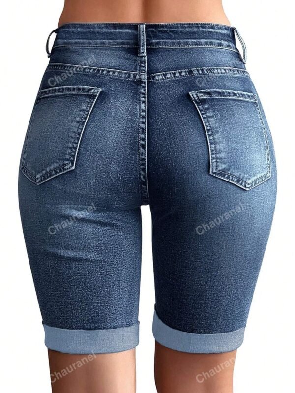 ShortDenimDélavé stretchDécontracté – Image 2