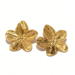 2 pièces Boucles d’oreilles avec fleur et trèfle