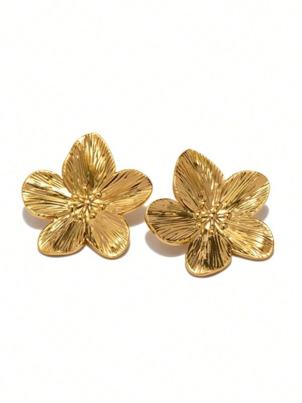 2 pièces Boucles d'oreilles avec fleur et trèfle – Image 2