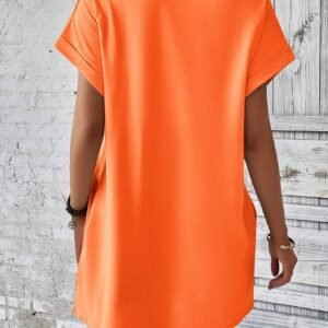 INAWLY Robe dété à manches courtes
