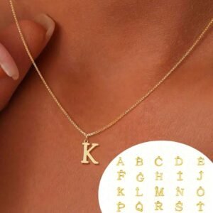 1 pièce Collier avec lettre initiale A-Z