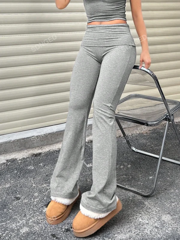 Pantalon évaséTaille large uni