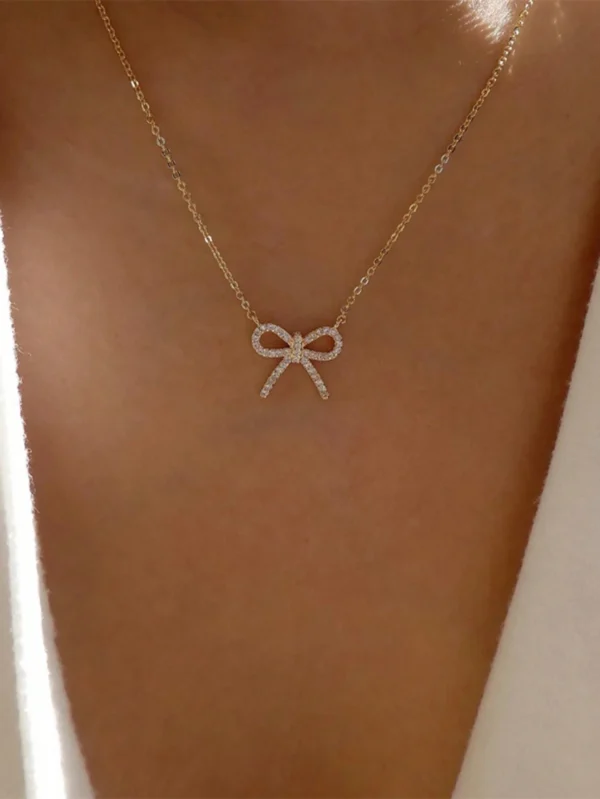 1 pièce Collier pendentif nœud papillon