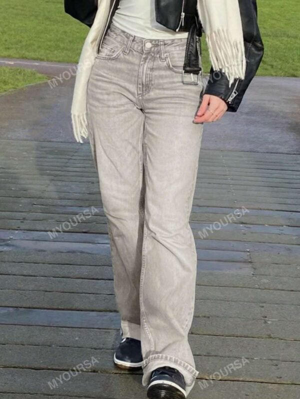 MYOURSA JeansDroitsDécontractés etDélavés – Image 3