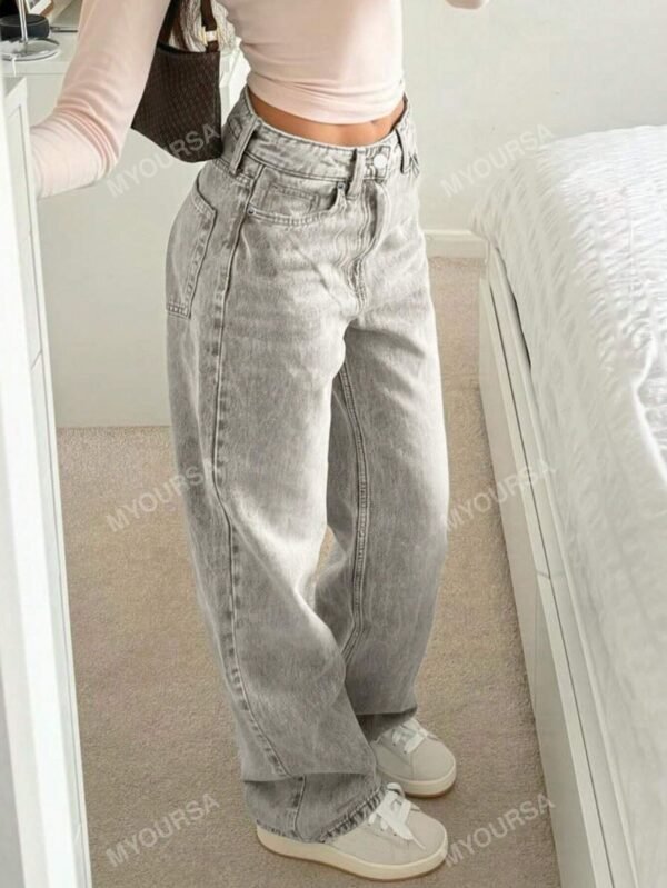 MYOURSA JeansDroitsDécontractés etDélavés – Image 4