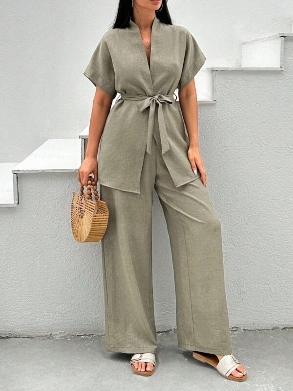SHEIN Ensemble cosy blouse ceinture pantalon