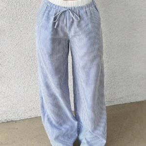 SHEIN EZwear Pantalon largeTissé
